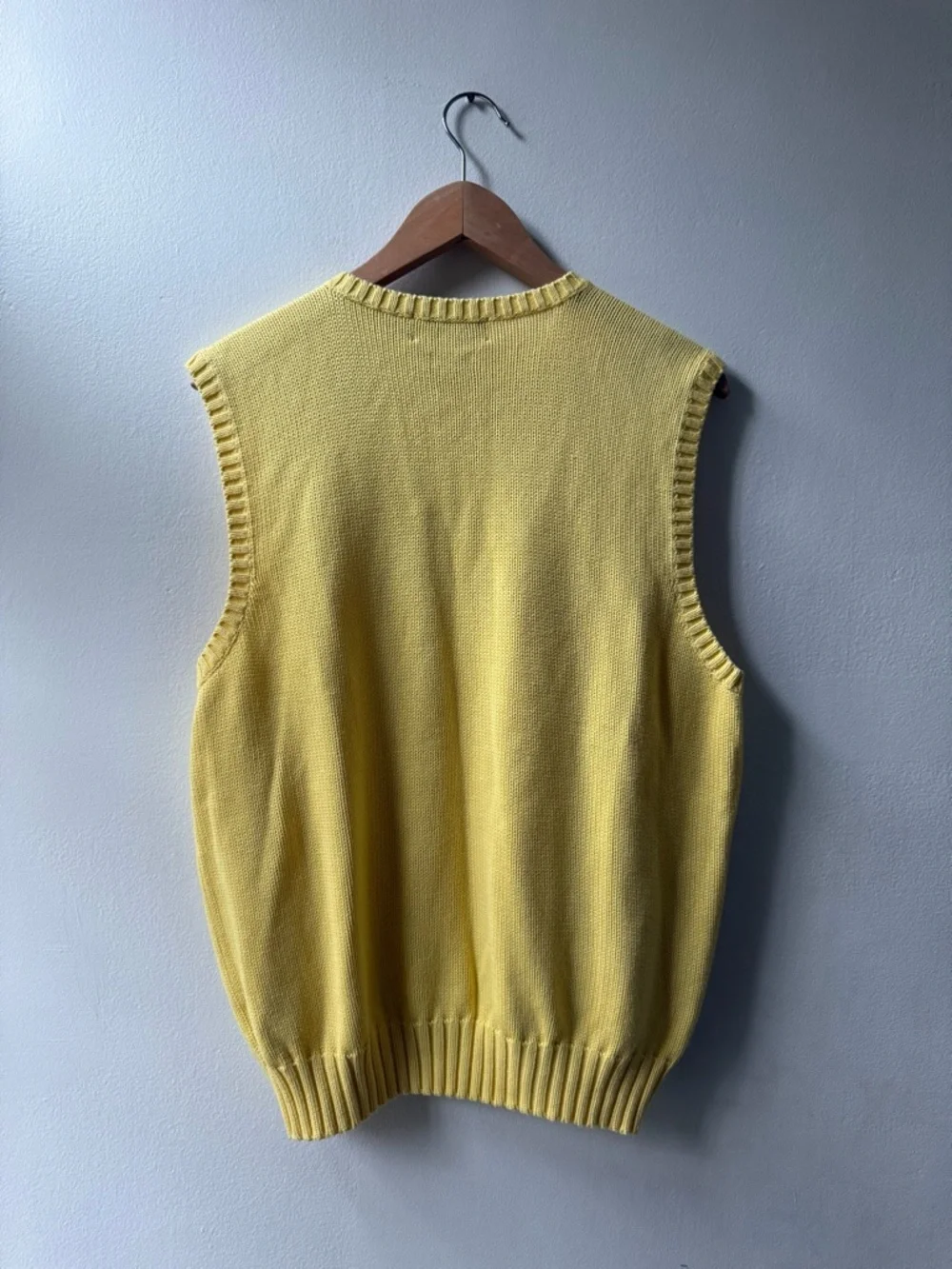 Vintage Ralph Lauren Yellow V-Neck Sleeveless Knit Vest tank top